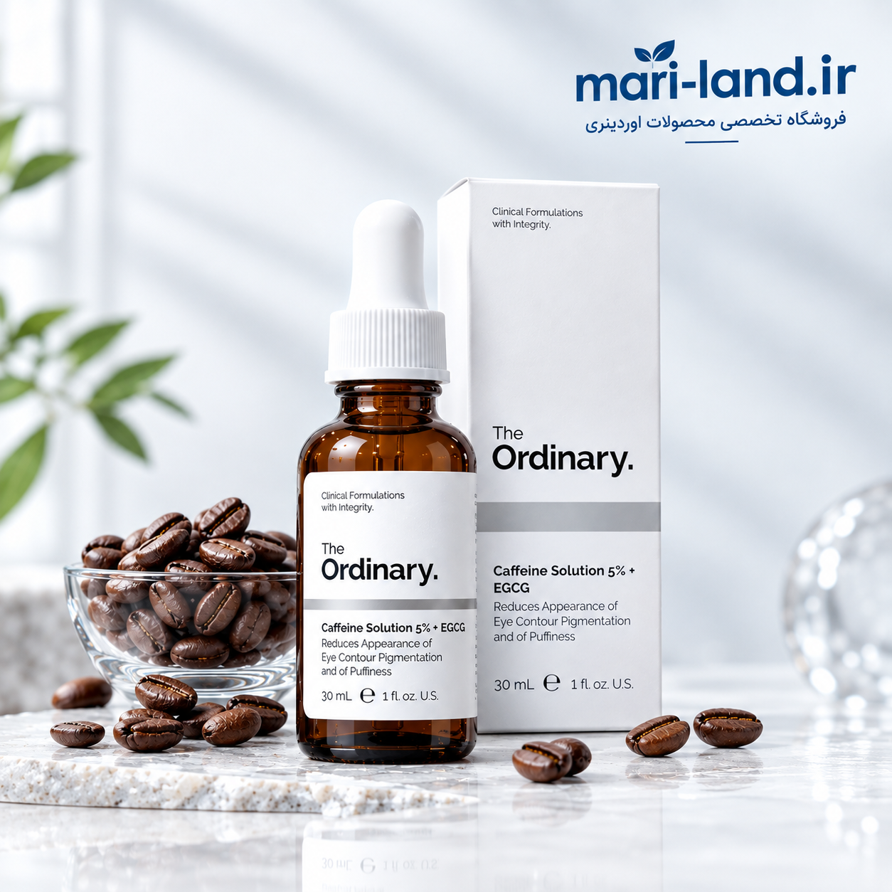 سرم کافئین سولوشن 5% + EGCG اوزدینری